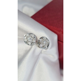 Сережки із білого золота з діамантами 0,260 ct